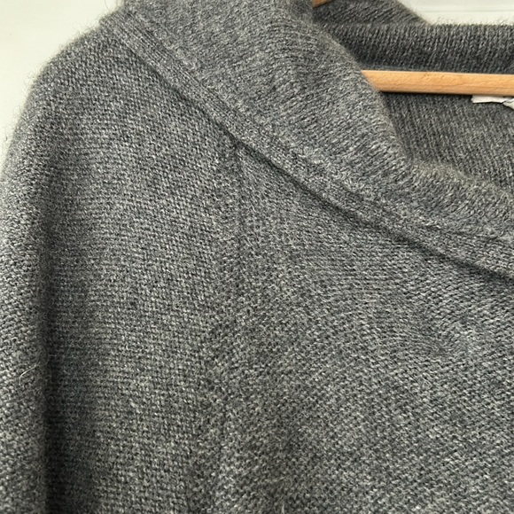 Joie Grey Cashmere/Wool Clementine Cardigan Sweater w Dolman Long Sleeves - Picture 6 of 15